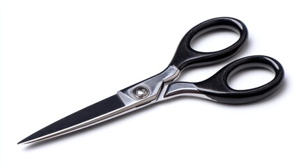 Black scissors isolated