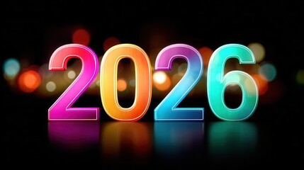 Vibrant 2026 Representation With Bright Colors and Lights