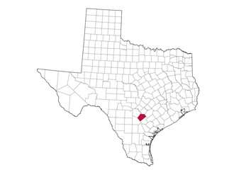 Location Of Wilson County in Texas Map, USA