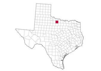 Location Of Archer County in Texas Map, USA