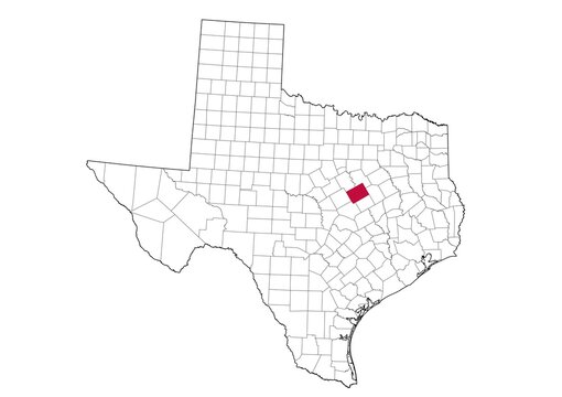 ocation Of McLennan County in Texas Map, USA