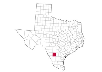 Location Of La Salle County in Texas Map, USA