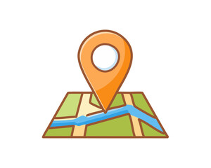 Location marker over map