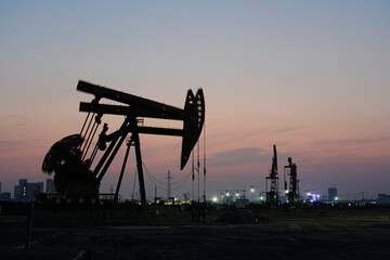 Oil pump in the outdoor work