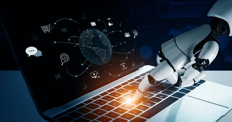 AI-assisted visualization of global communication network, showing data exchange, global connection, digital interaction, and communication network. Vouch