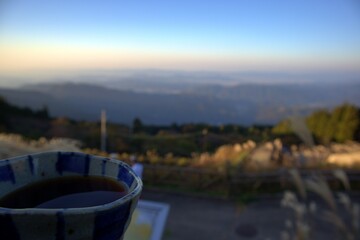 生石高原の絶景とコーヒーブレイク
