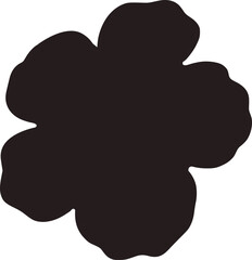 Dark grey abstract organic shape solid