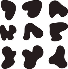 Organic blob shapes dark gray abstract