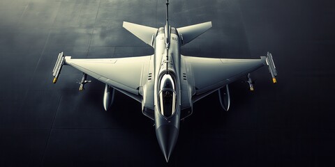 Military Jet on Display at an Airbase With Detailed Design Features