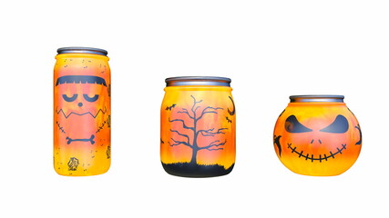 ハロウィンの飾り物　3DCGレンダリング