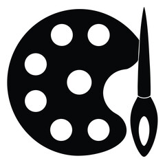 black and white paint brush