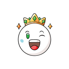 pastel white icon bouncing emoji gold shining crow.eps