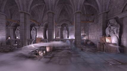 Fototapeta premium 教会 3DCGレンダリング