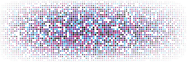 RGB Halftone Screen Effect. vector illustration