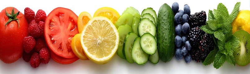 Arrangement of Delightful Fresh Colorful Produce