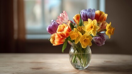 Fototapeta premium Colorful flower arrangement