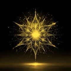 Intricate star design with radiant sparks on a background showcasing elegance and artistry