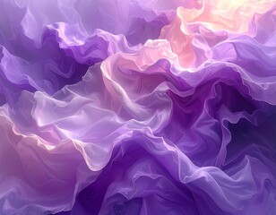Obraz premium Flowing, vibrant fabric in shades of purple and pink