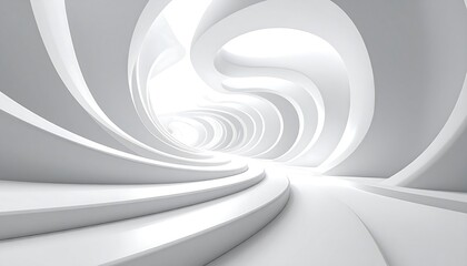 Abstract white architectural design
