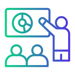 evaluation Line Gradient Icon
