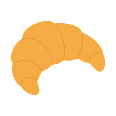Vector illustration of fresh croissant pastry, flat cartoon doodle style isolated.