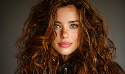 Naklejka premium Woman With Beautiful Hair