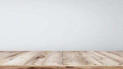 Naklejka premium overhead. Minimalist wooden desk in a cozy living room, softly lit for a clean and uncluttered aesthetic. lifestyle magazines.