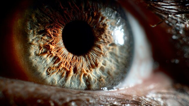 Closeup human eye iris