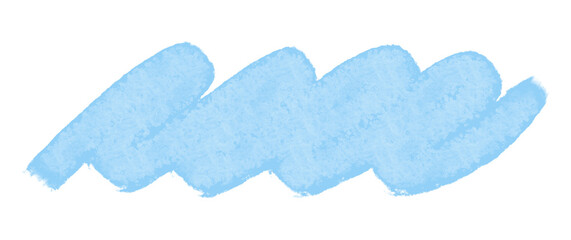 爽やかな青色で描かれた水彩風のブラシストローク素材