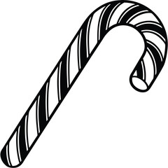 christmas candy cane vector clipart on white backg.eps