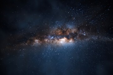 Fototapeta premium Cosmic Galaxy Cluster With Stars And Nebulae