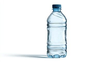 Empty plastic water bottle