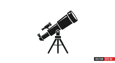 A striking telescope illustration ready for astronomical adventures and stargazing