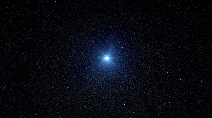 Obraz premium Bright Star In A Starry Night Sky