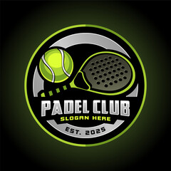 The padel club emblem logo design