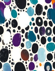 Fototapeta premium Abstract painted circles pattern