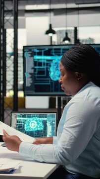 Vertical Video HR team uses AI and machine learning systems to scan and evaluate CVs, neural networks and smart software to support candidate selection after the recruitment interview process. Camera