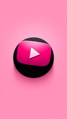 Generative AI YouTube logo on a pink background.