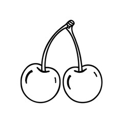 cherry fruit food isolated red sweet berry ripe