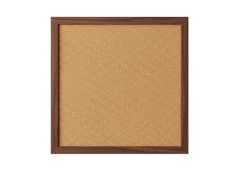 Fototapeta premium Cork board with wooden frame isolated on white isolated on transparent background