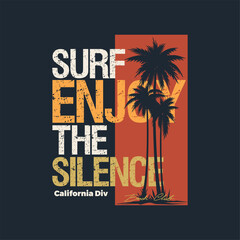surf abstract design with slogan