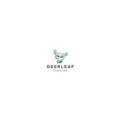 Deer leaf template vector illustration design
