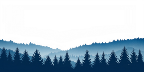 Misty Pine Forest at Dawn with Tranquil Fog and Dreamy Blue Tones
Serene Atmospheric Evergreen Landscape in Minimalist Silhouette Style