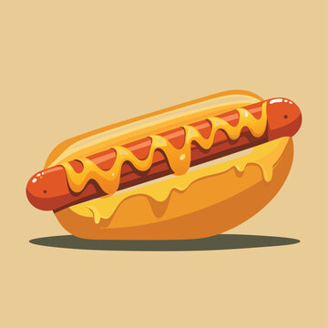 hot dog with melted cheese dripping  delicious sna (2).eps