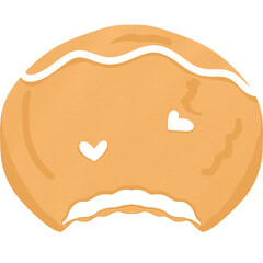 Christmas Gingerbread Cheesecake Cookie Clipart, Xmas Treat Illustration 