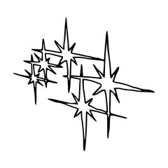 magic and light effect line drawing set