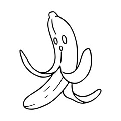 funny ghost banana peel cartoon
