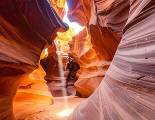 Stunning sandstone canyon interior