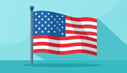 Fototapeta premium American flag illustration