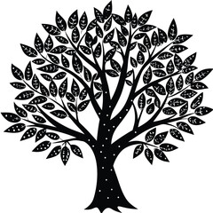 Fototapeta premium tree with golden sparkle leaves vector illustratio.eps